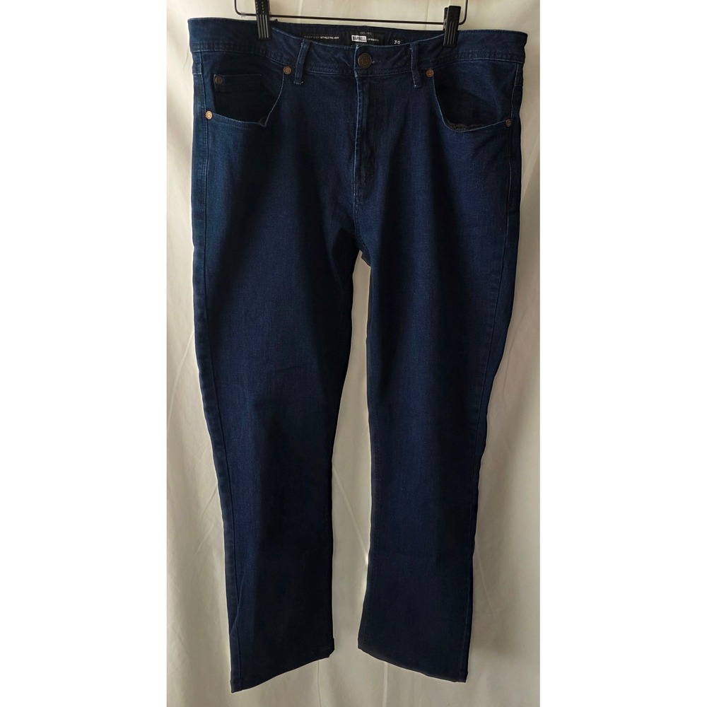 Barbell Apparel Boot Cut Athletic Fit Jeans Womens 36 Dark Blue Stretch Denim